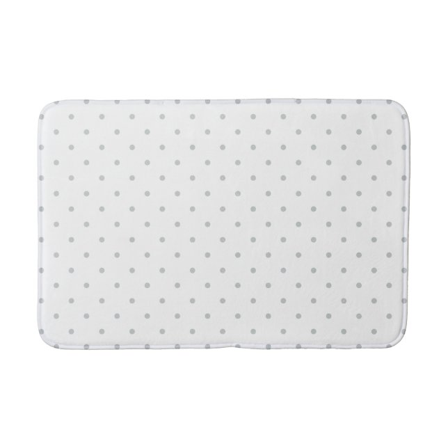 Change Grey Polka Dots Any Colour Click Customise Bath Mat (Front)