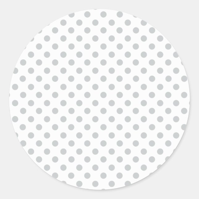 Change Grey Polka Dots Any Colour Click Customise Classic Round Sticker (Front)