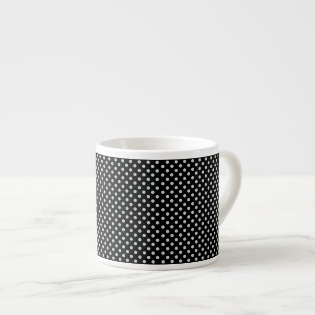 Change Grey Polka Dots Any Colour Click Customise Espresso Cup (Front Right)