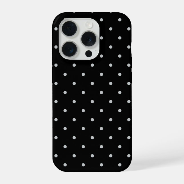Change Grey Polka Dots Any Colour Click Customise iPhone Case (Back)