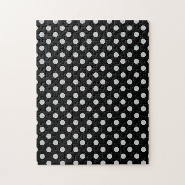 Change Grey Polka Dots Any Colour Click Customise Jigsaw Puzzle (Vertical)