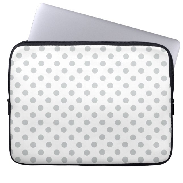 Change Grey Polka Dots Any Colour Click Customise Laptop Sleeve (Front)