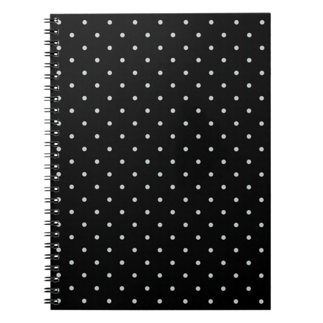 Change Grey Polka Dots Any Colour Click Customise Notebook (Front)