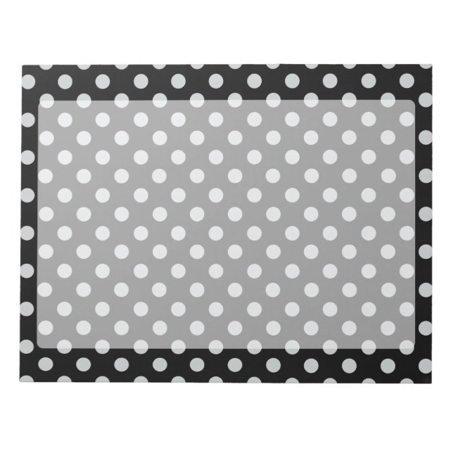Change Grey Polka Dots Any Colour Click Customise Notepad (Front)