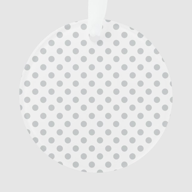 Change Grey Polka Dots Any Colour Click Customise Ornament (Front)