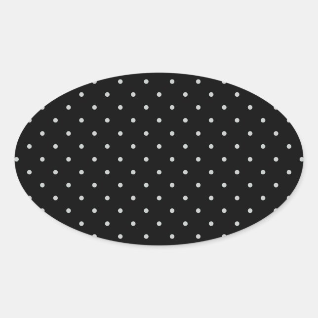 Change Grey Polka Dots Any Colour Click Customise Oval Sticker (Front)