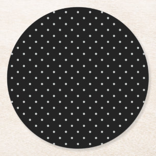 Change Grey Polka Dots Any Colour Click Customise Round Paper Coaster