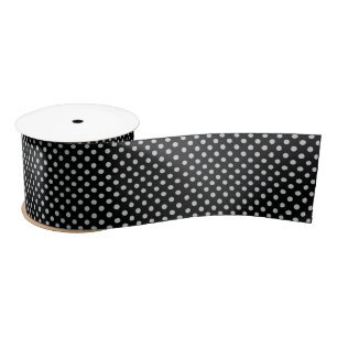 Change Grey Polka Dots Any Colour Click Customise Satin Ribbon