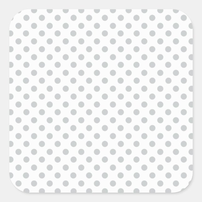 Change Grey Polka Dots Any Colour Click Customise Square Sticker (Front)
