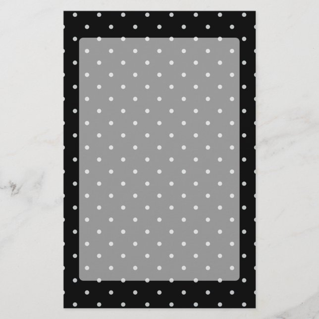 Change Grey Polka Dots Any Colour Click Customise Stationery (Front)