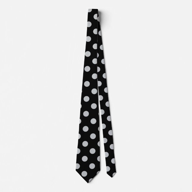 Change Grey Polka Dots Any Colour Click Customise Tie (Front)