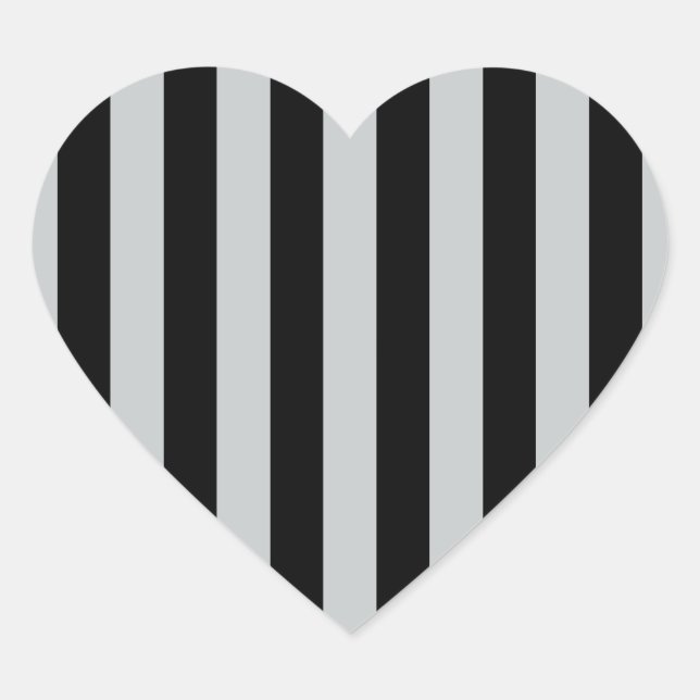 Change Grey Stripes to  Any Colour Click Customise Heart Sticker (Front)