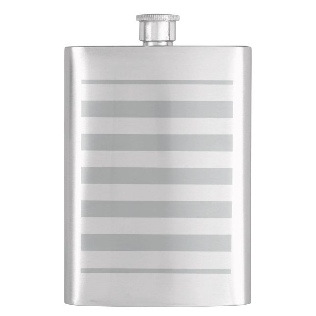 Change Grey Stripes to  Any Colour Click Customise Hip Flask (Front)