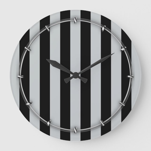 Change Grey Stripes to  Any Colour Click Customise Large Clock (Front)