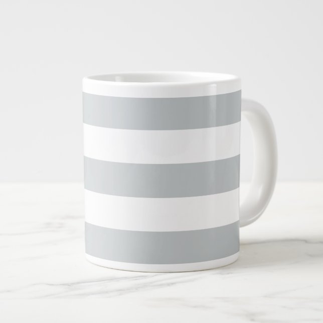 Change Grey Stripes to  Any Colour Click Customise Large Coffee Mug (Front Right)