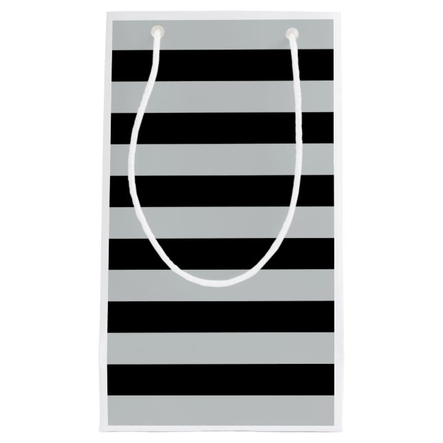 Change Grey Stripes to  Any Colour Click Customise Small Gift Bag (Front)