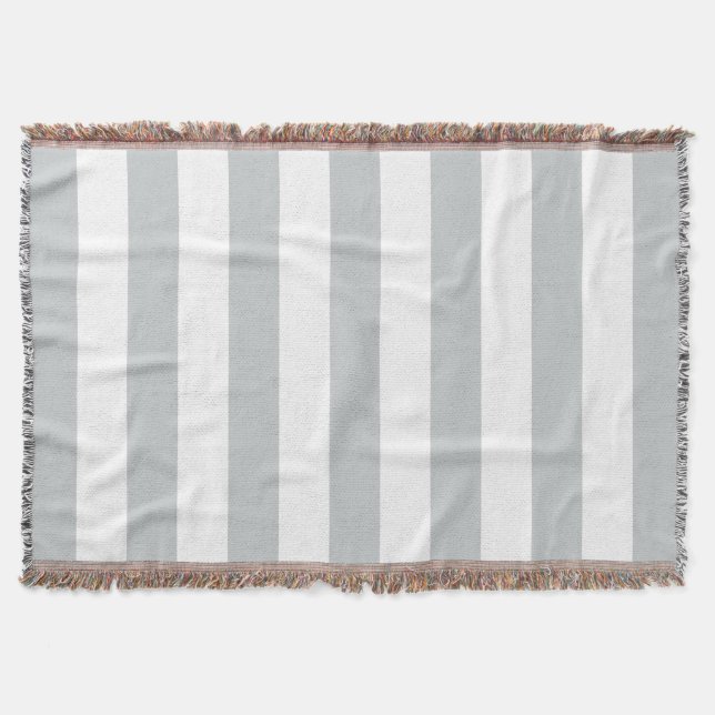 Change Grey Stripes to  Any Colour Click Customise Throw Blanket (Front)