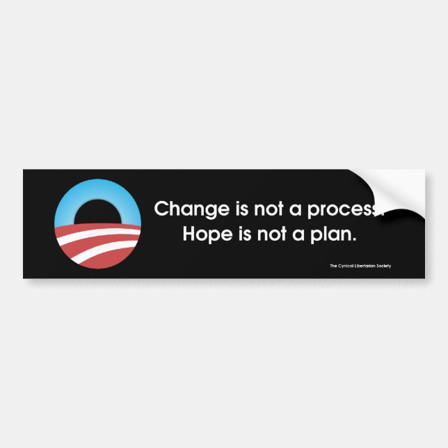 Change & Hope? Bumper Sticker (Front)