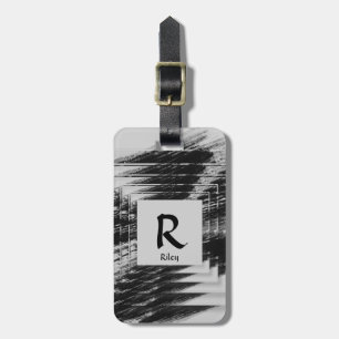 Change Initial, Add (delete) Name, Black Brush     Luggage Tag