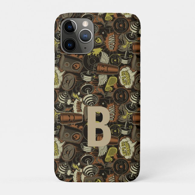 Change Initial, Add (delete) Name, Gym Life   Case-Mate iPhone Case (Back)