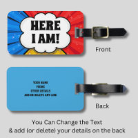 Change Initial Add Details POP ART Burst HERE I AM