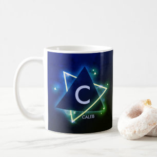 Change Initial Add Name Blue Space Angle A B C D Coffee Mug