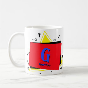 Change Initial Add Name Geometric Layers G H I K L Coffee Mug