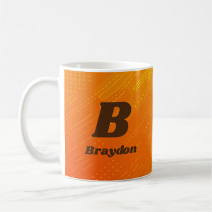 Change Initial Add Name Orange Yellow A B C D E Coffee Mug