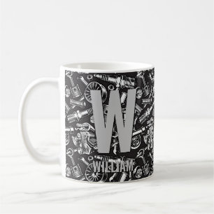 Change Initial Add Name U V W X Y Z    Car Parts Coffee Mug