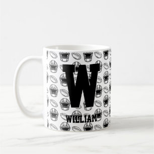 Change Initial Add Name U V W X Y Z   Football Coffee Mug