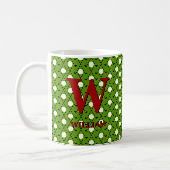 Change Initial Add Name U V W X Y Z    Golf Stick Coffee Mug (Left)