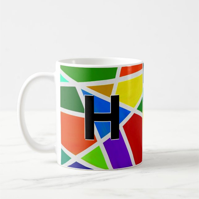Change Initial Geometric Triangles F G H I j K  Coffee Mug (Left)
