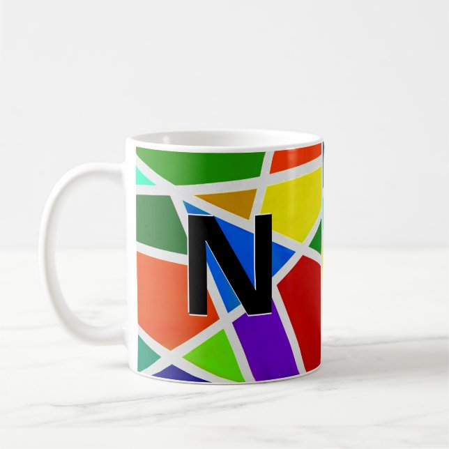 Change Initial Geometric Triangles L M N O P Coffee Mug (Left)