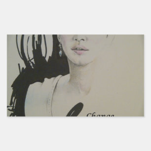 Change is Not a Spectator Sport Art Print Rectangular Sticker