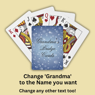 Change Name & Game  Grandma's Bridge Playing Cards