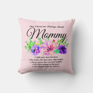 Change Name & List - Favourite Things About Mummy Cushion