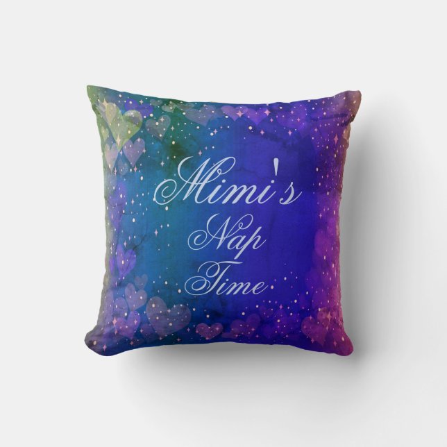 Change Name  Mimi's Nap Time for Grandmother Nana Cushion (Front)