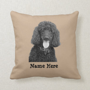Change Name Own Photo Text - Poodle Dog Cushion