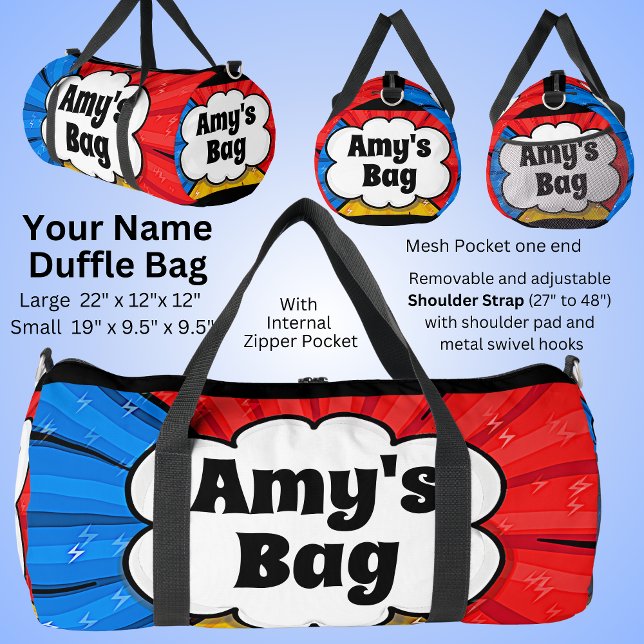Change Name POP ART Burst, MY BAG! Duffle Bag (Creator Uploaded)