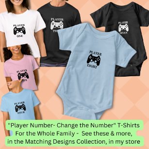 Change Number, Player Eight Matching Gamer  Baby Bodysuit