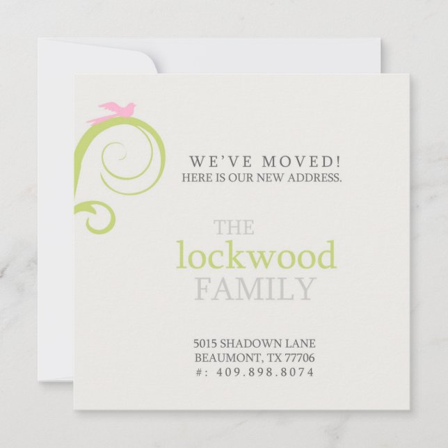 Change of Address Announcement (Front)