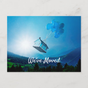 Change of Address Balloon House Post Card