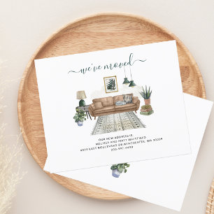 Change of Address Boho Moving Announcement