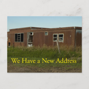 Change of Address Card: Broken Windows Announcement Postcard