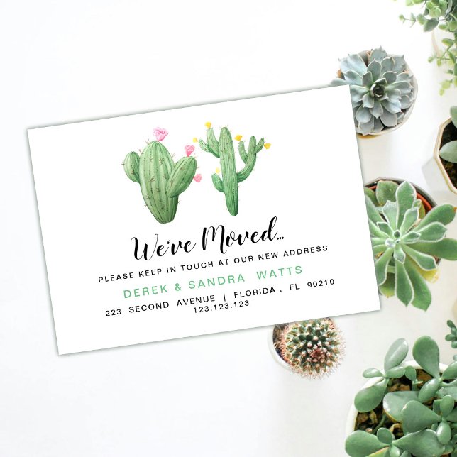 Change of address card Catcus (Creator Uploaded)