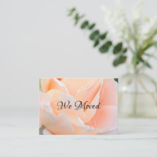 Change of Address Card – Elegant Peach Rose