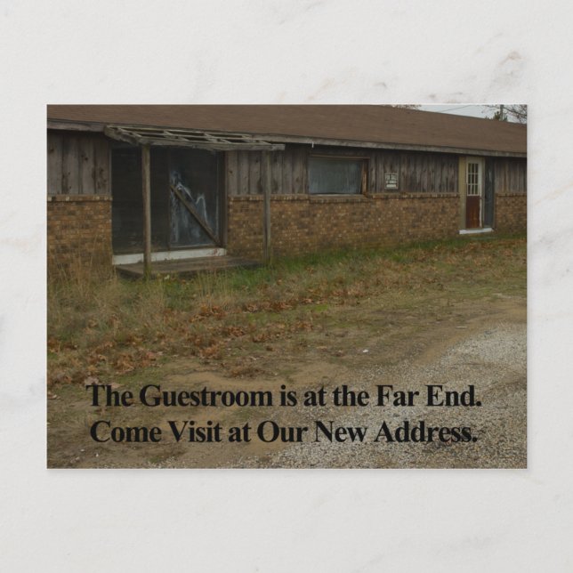 Change of Address Card: Guestroom Announcement Postcard (Front)