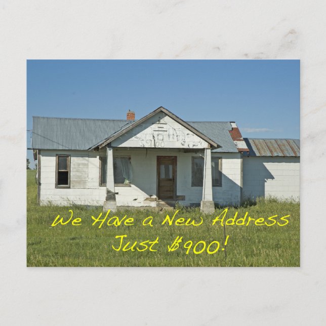 Change of Address Card: Just $900 Announcement Postcard (Front)