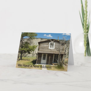 Change of Address Card: Log Cabin 2 Announcement