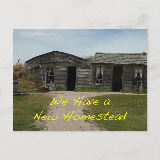 Change of Address Card: New Homestead Announcement Postcard (Front)